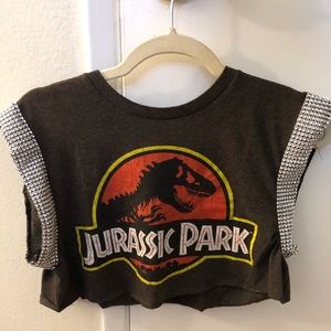 Súper cropped Jurassic Park Vintage Tee
